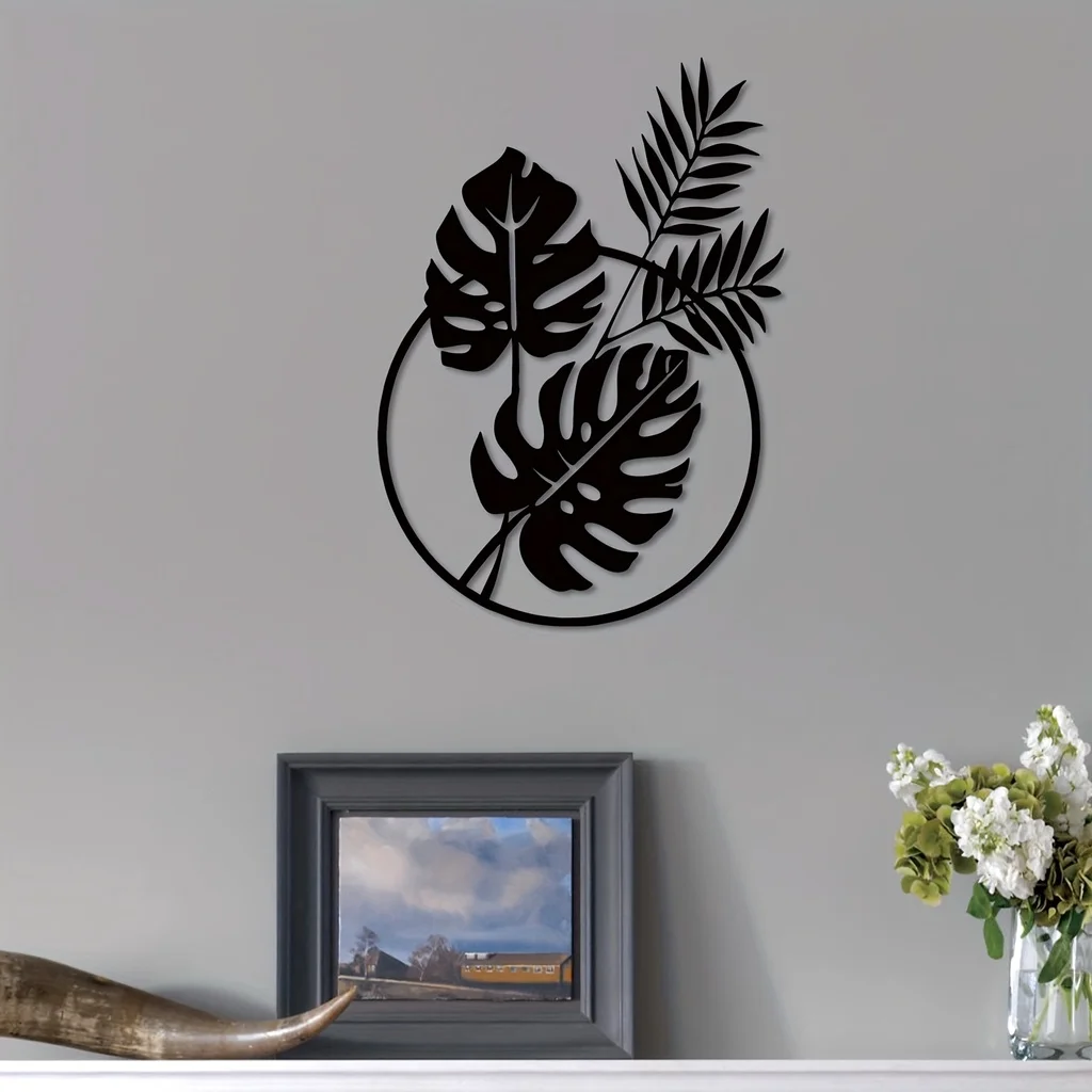 Interior Design Modern - Cifbuy-ヤシの葉の金属の壁の彫刻、植物シルエットの装飾、新築祝いの贈り物、レストランアート