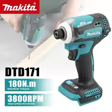 Interior Design Software - マキタ DTD171 18V ブラシレスコードレスインパクトドライバー 180N·m 1/4インチ六角軸、4段階選択とアシストモード搭載、締め付け作業用