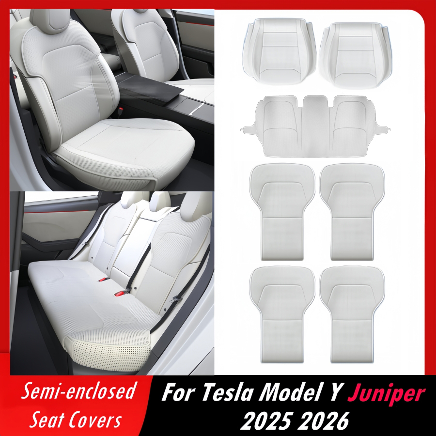 Interior Design Mockup - テスラ モデル3/Y 2025 2026 PUレザー 通気性と快適性に優れたシートクッション
