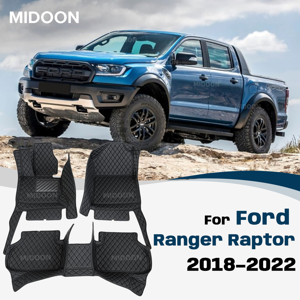 Interior Design Ai - フォードレンジャーラプター 2018-2022 2018-2022 車のフロアマットトランクマット防水フットパッドカーゴライナー自動車インテリアアクセサリー