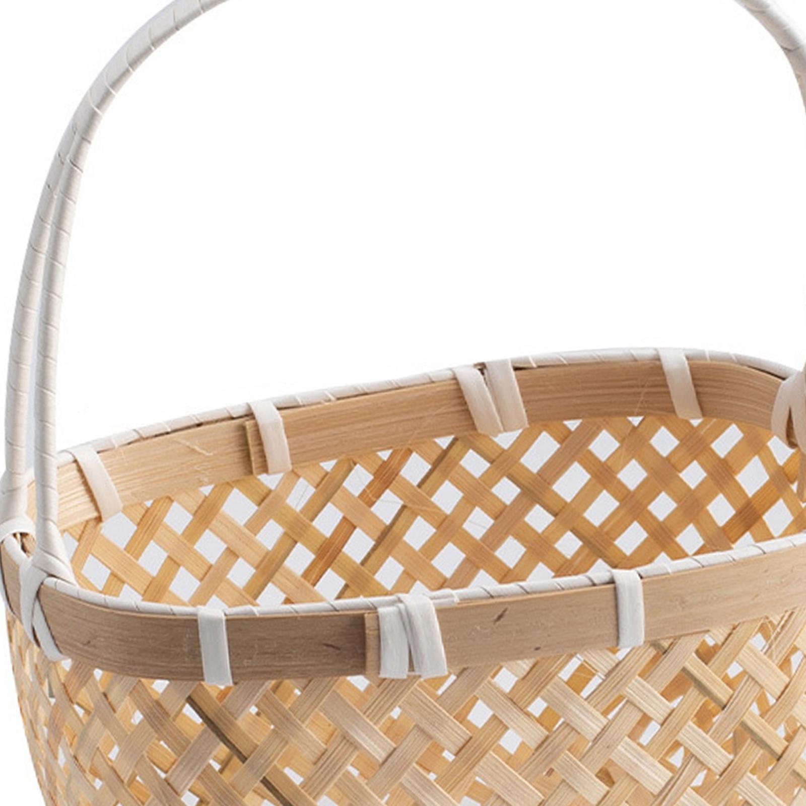 Rattan Tray Handle - 多目的織りバスケット ハンドル付き 朝食用パン皿 キッチンフルーツオーガナイザー ホームアクセサリー用