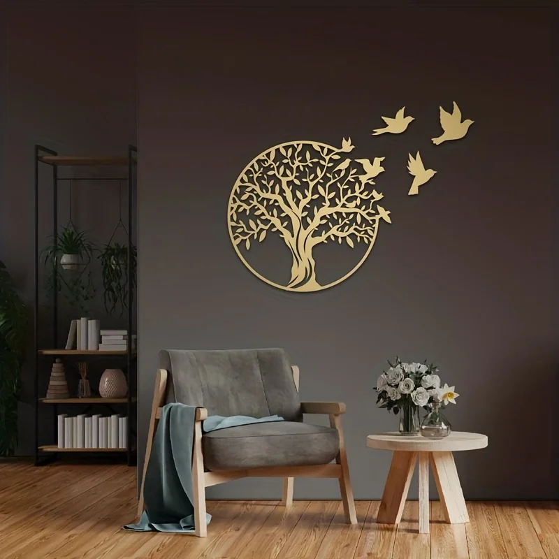 CIFbuy アート生命の木屋外中庭装飾金属工芸品壁装飾ロゴ - Interior Design Modern のレビューと価格