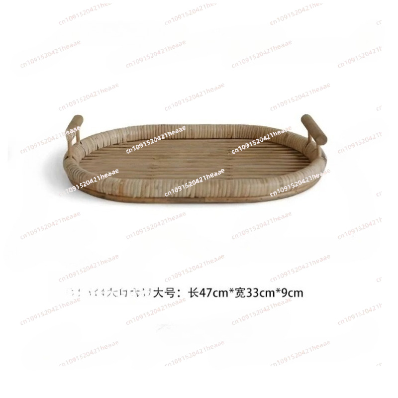 ハンドル付きラタン製トレーに最適 - 手作りの織り装飾トレー - Rattan Tray Handle のレビューと価格
