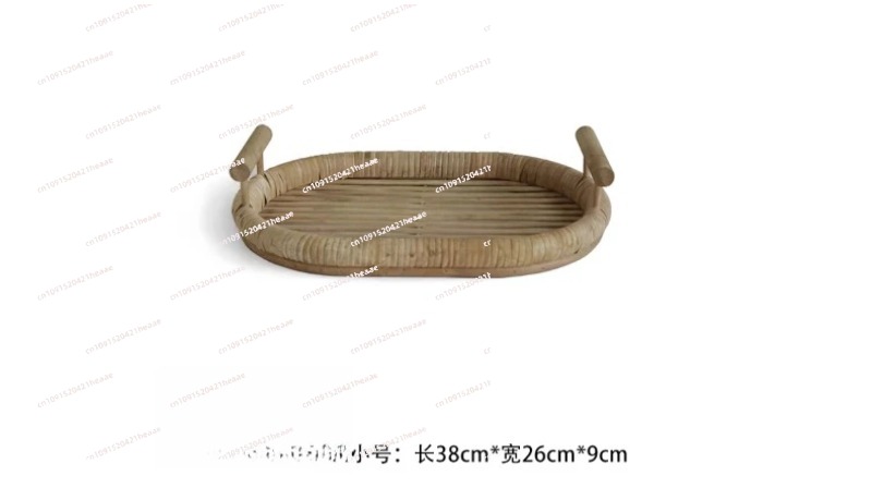 ハンドル付きラタン製トレーに最適 - 手作りの織り装飾トレー - Rattan Tray Handle のレビューと価格