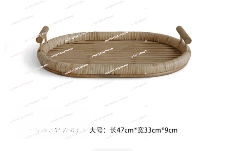 ハンドル付きラタン製トレーに最適 - 手作りの織り装飾トレー - Rattan Tray Handle のレビューと価格