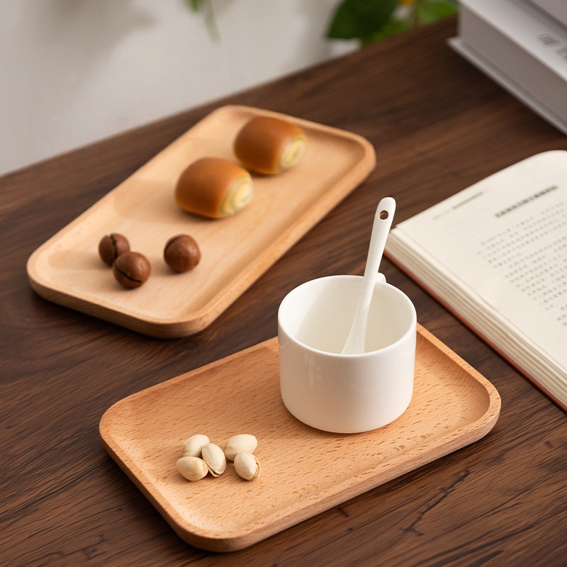無垢ブナ材の朝食トレイ、丸型、四角形、楕円形、長方形の木製プ - Travertine Tray Oval のレビューと価格