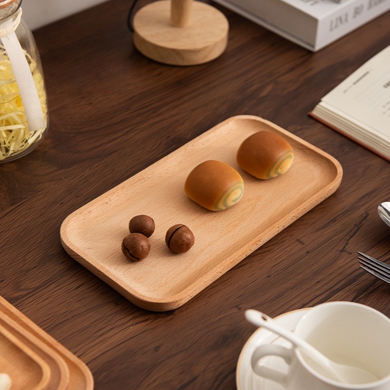 無垢ブナ材の朝食トレイ、丸型、四角形、楕円形、長方形の木製プ - Travertine Tray Oval のレビューと価格