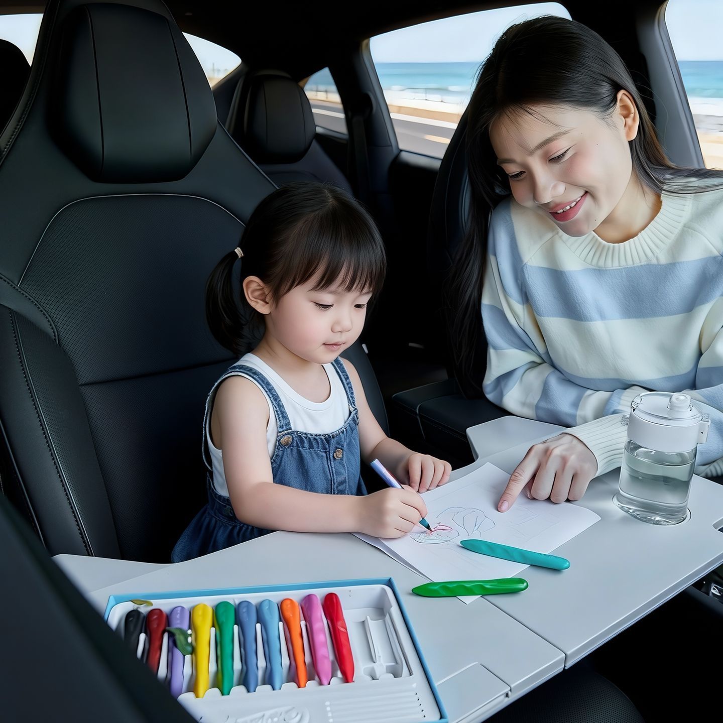 折りたたみ式車用デスク テスラモデル 3/Y/S/X 多機能 - Interior Design Mockup のレビューと価格