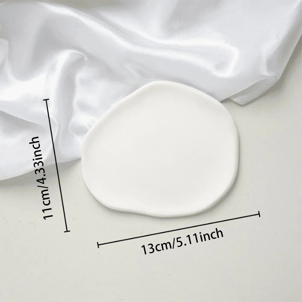 1PC エレガントなホワイトジュエリートレイリングイヤリング - Travertine Tray Oval のレビューと価格