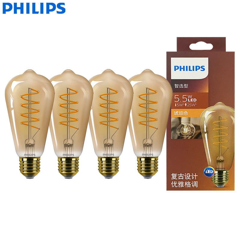 フィリップス LED ST64 E27 装飾ライト 5.5W - Philips Bulb Led Classic のレビューと価格