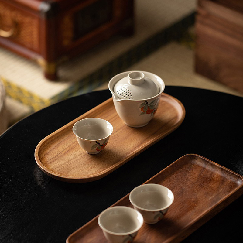 食器無垢材フードトレイラウンド長方形デザートプレート和風木製 - Travertine Tray Oval のレビューと価格