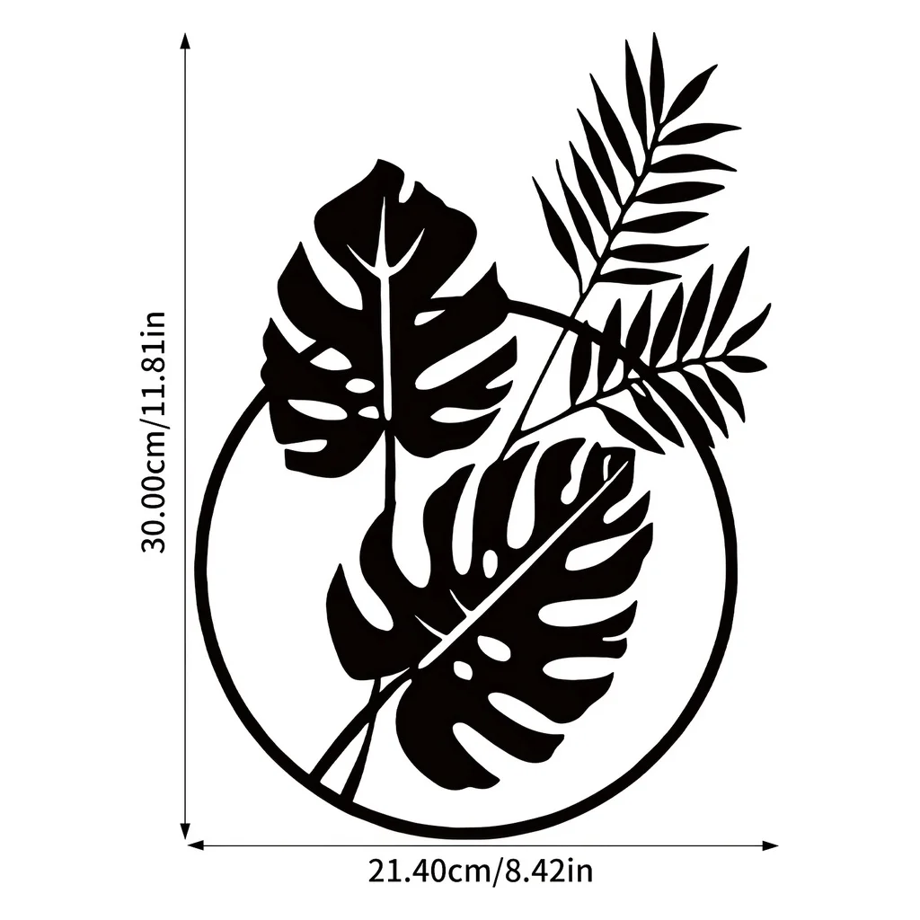 Cifbuy-ヤシの葉の金属の壁の彫刻、植物シルエットの装飾 - Interior Design Modern のレビューと価格