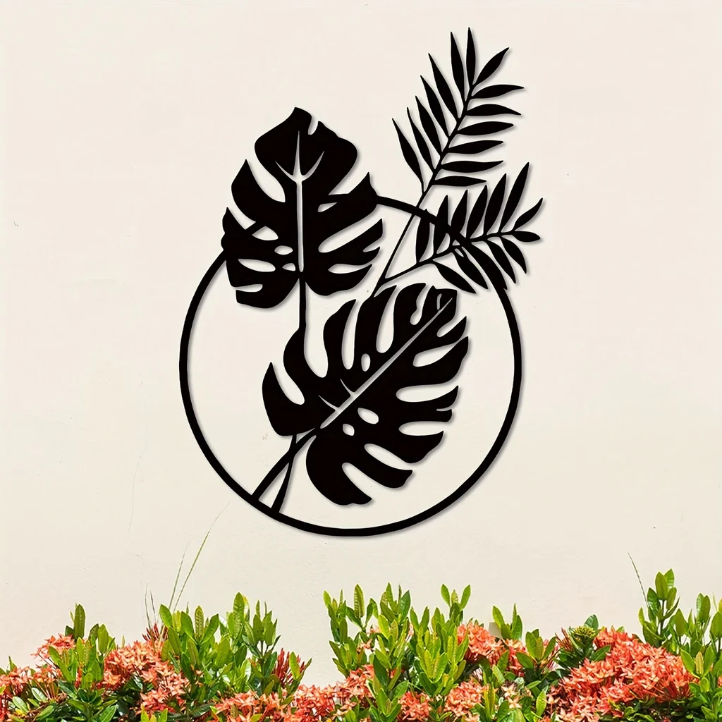 Cifbuy-ヤシの葉の金属の壁の彫刻、植物シルエットの装飾 - Interior Design Modern のレビューと価格