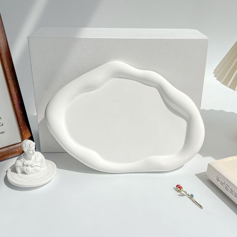 不規則な多目的石膏トレイ,ジュエリーや家の装飾用の装飾アクセ - Travertine Tray Oval のレビューと価格