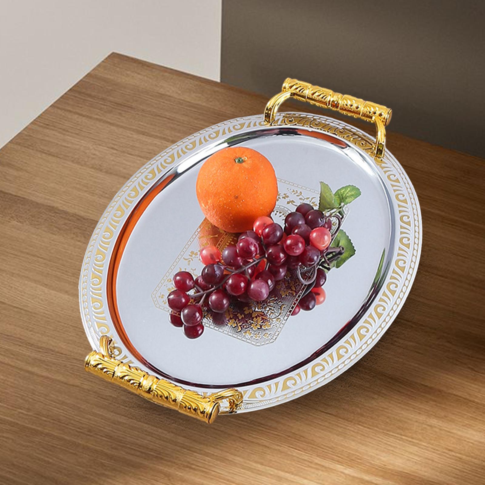 ステンレス鋼の装飾的な多機能サービングトレイ,楕円形のフード - Travertine Tray Oval のレビューと価格