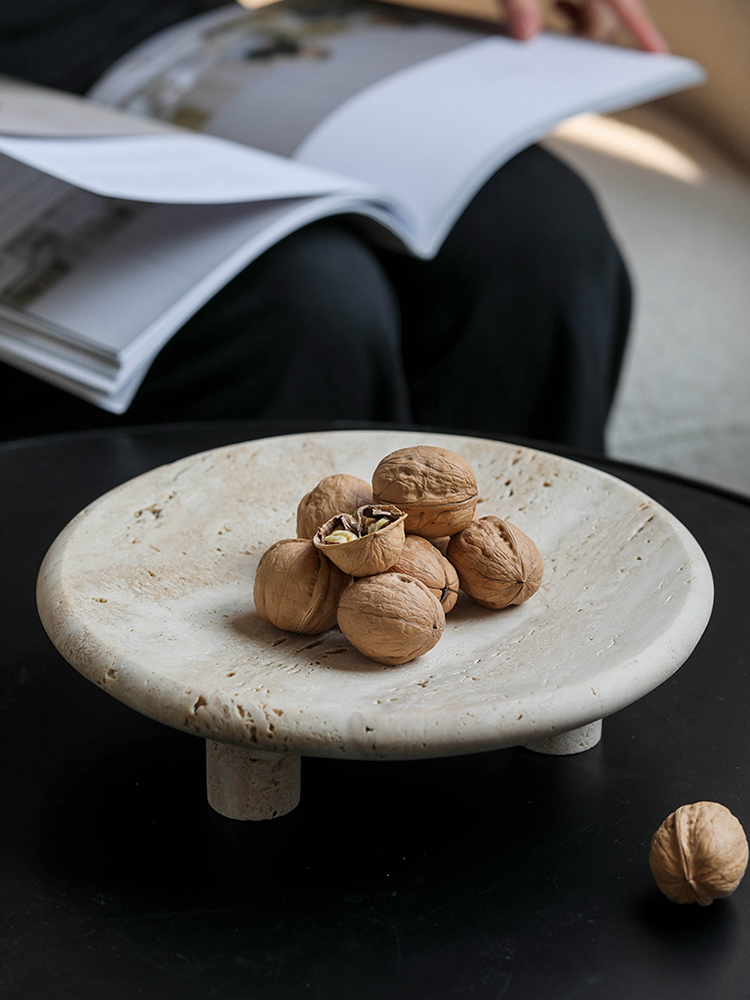 わびさび大理石レセプショントレイ装飾フルーツボウルテーブル装 - Travertine Tray Oval のレビューと価格