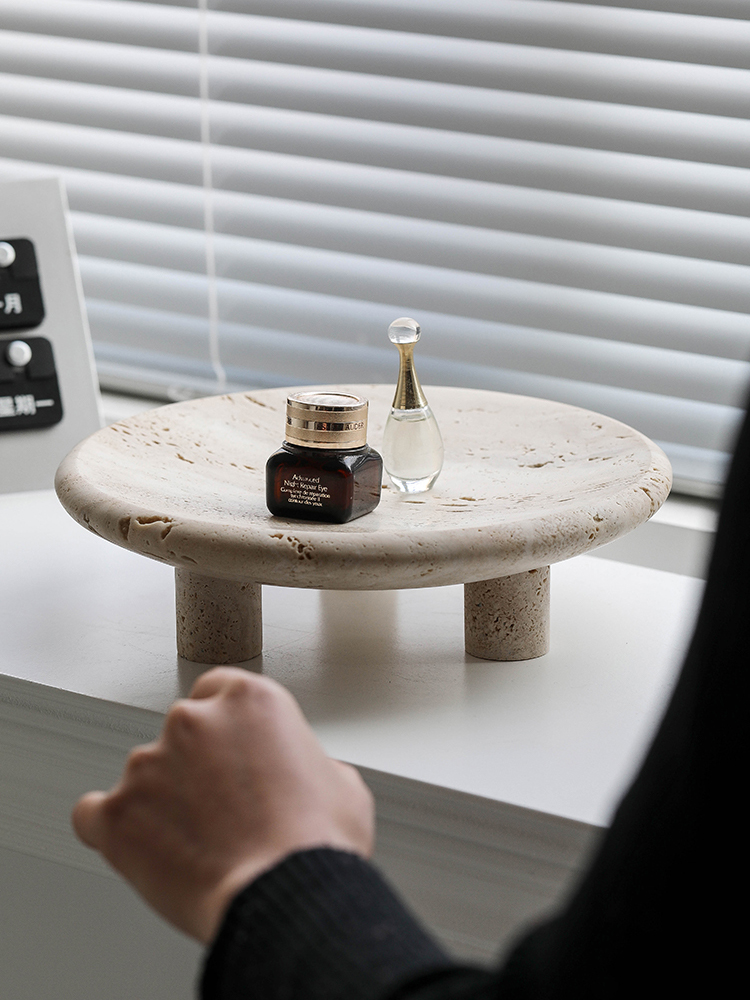 わびさび大理石レセプショントレイ装飾フルーツボウルテーブル装 - Travertine Tray Oval のレビューと価格