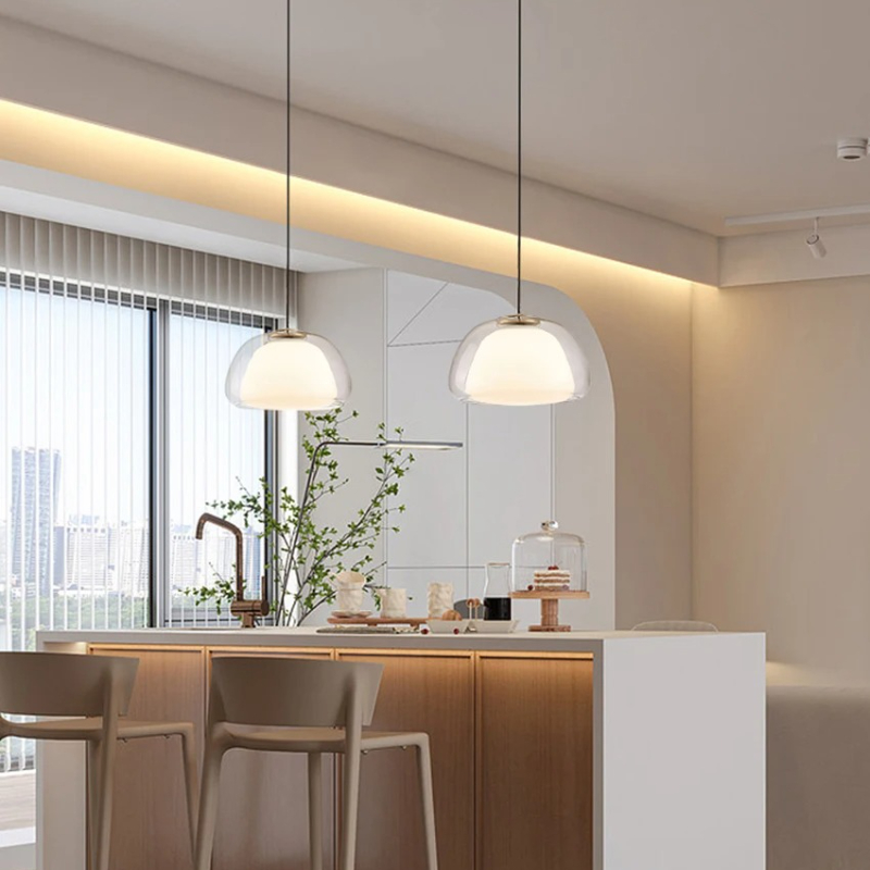 デンマークデザイナーレストランガラスシャンデリアシンプルベッ - Interior Design Hall のレビューと価格