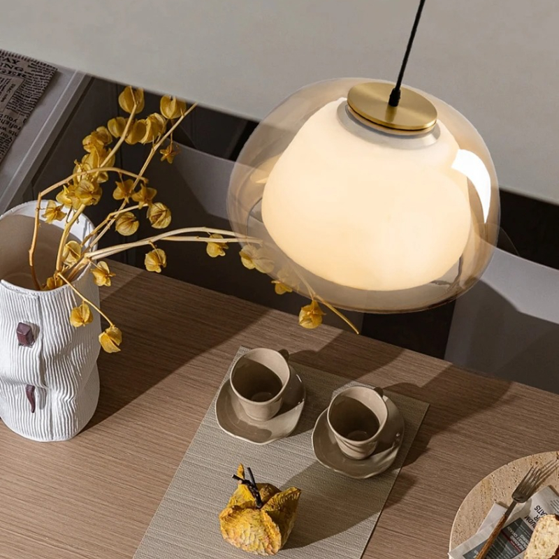 デンマークデザイナーレストランガラスシャンデリアシンプルベッ - Interior Design Hall のレビューと価格