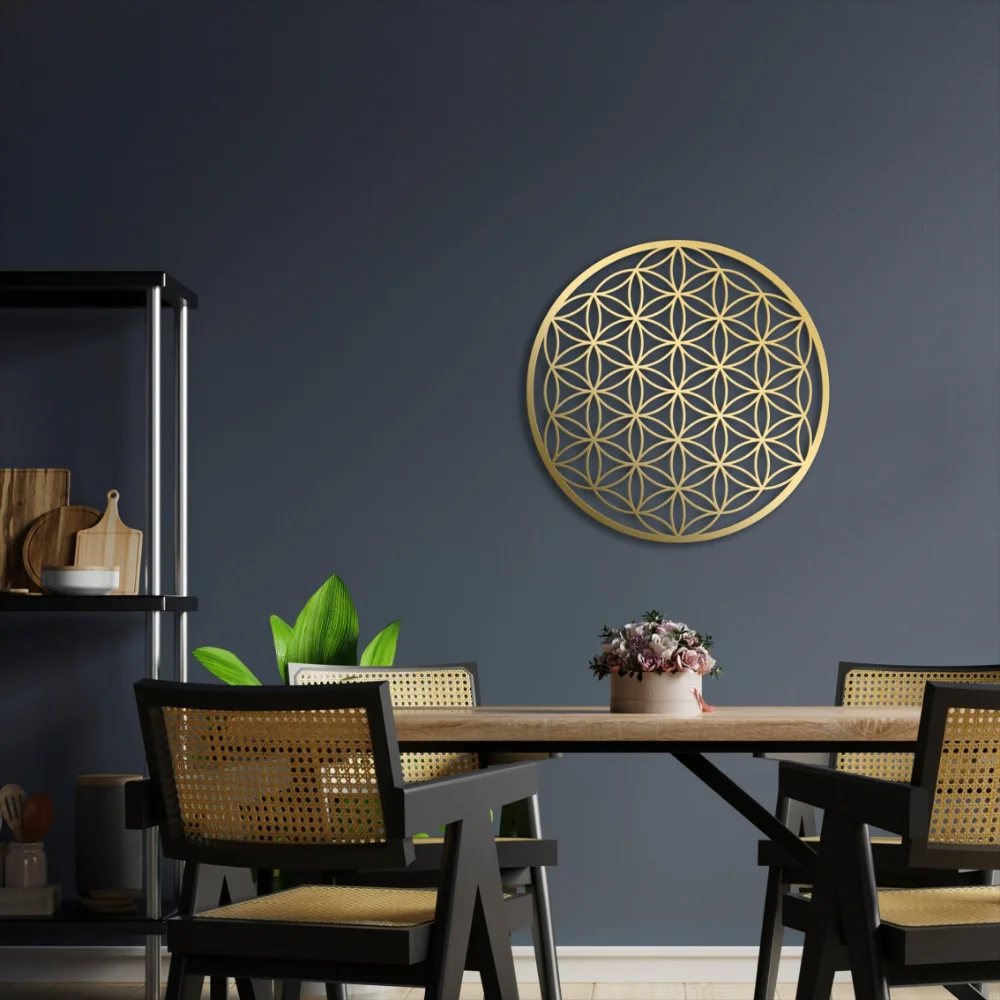 花の形をした金属製の壁の芸術,寝室とリビングルームの蓮の装飾 - Interior Design Modern のレビューと価格