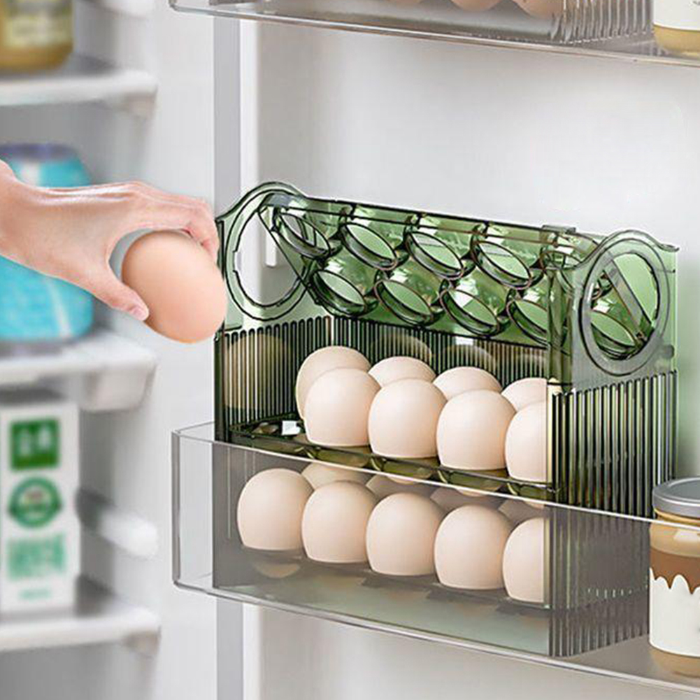ハンドル付き卵鶏収納容器、エッグトレイオーガナイザー、冷蔵庫 - Rattan Tray Handle のレビューと価格