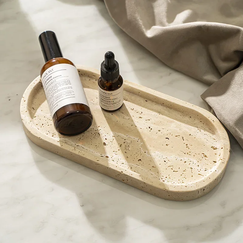 楕円形トラバーチン石トレイ、バスルームの洗面台、ドレッサー、 - Travertine Tray Oval のレビューと価格