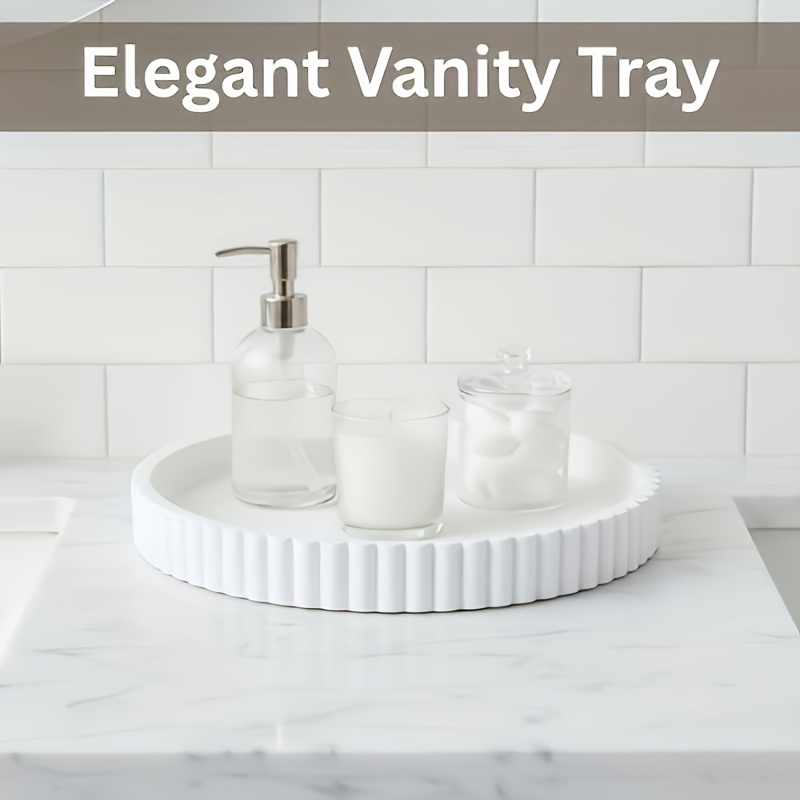 白い丸い波型コーヒーテーブルトレイ、モダンな装飾的なセンター - Travertine Tray Oval のレビューと価格