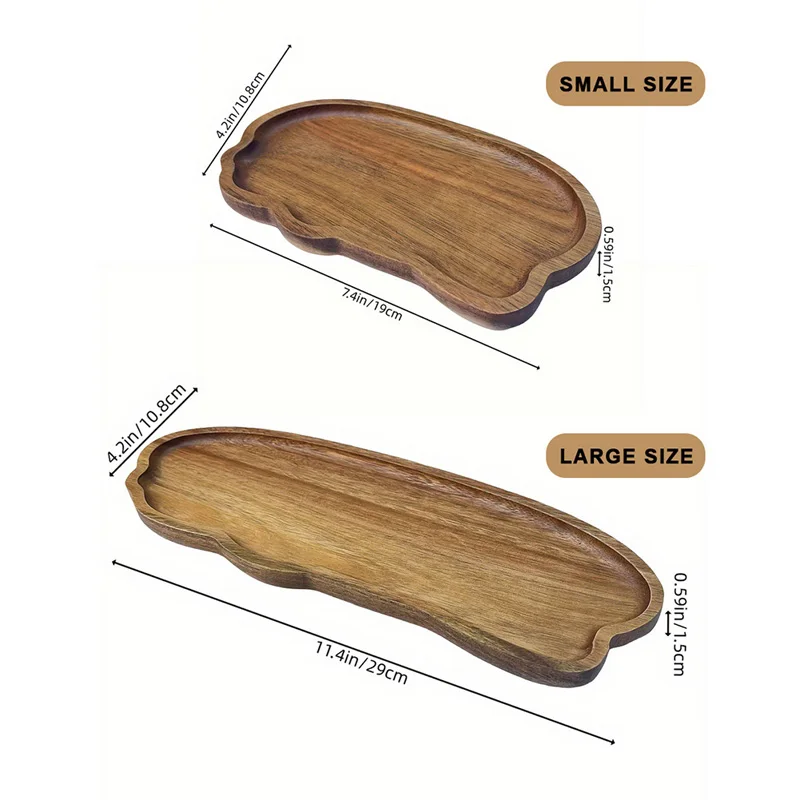 和風木製ティーコーヒートレイフルーツデザートキャンディプレー - Travertine Tray Oval のレビューと価格